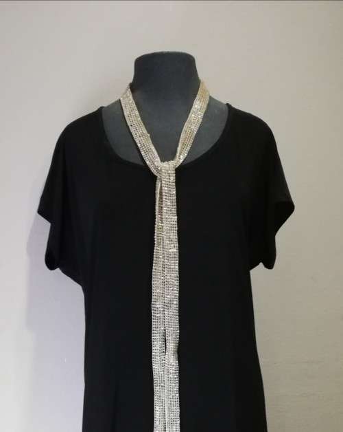 LADIES FORMAL BLACK DRESS by VANILLA LEE / SIZE 44-46 (XXL)