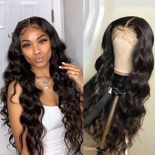 Human Hair Investment WIG / 200% Extra Thick / BROWN Long Remi Brazilian Body Wave / 20` length