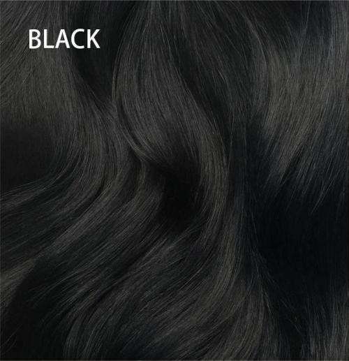 Wig - Human Hair Investment Wig / 200% Extra Thick / Glue Free Deep Rolled / BROWN 24 inch length