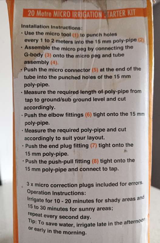GARDEN MASTER Micro Irrigation System
