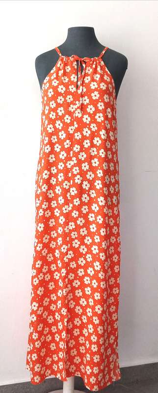 Ladies Summer Dress by VANILLA LEE / Size: SMALL  30, 32 / Long shoe-string dress