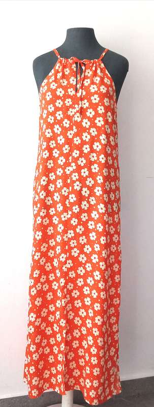 Ladies Summer Dress by VANILLA LEE / Size: SMALL  30, 32 / Long shoe-string dress