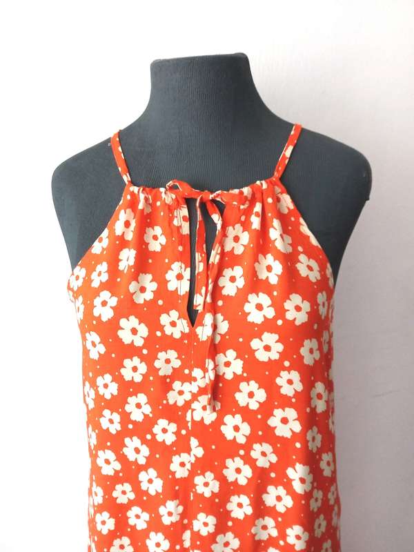 Ladies Summer Dress by VANILLA LEE / Size: SMALL  30, 32 / Long shoe-string dress