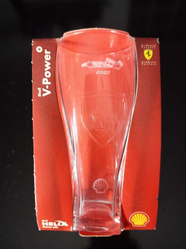 Ferrari 2007 - F1 souvenir glass (Shell V-Power) - made in France / original box