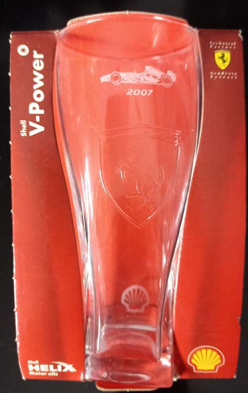 Ferrari 2007 - F1 souvenir glass (Shell V-Power) - made in France / original box
