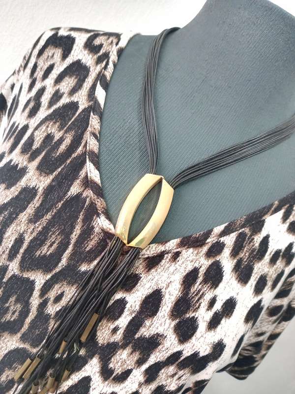 Shift Dress by VANILLA LEE / Size: L-XL (ladies 40, 42, 44) Animal Print
