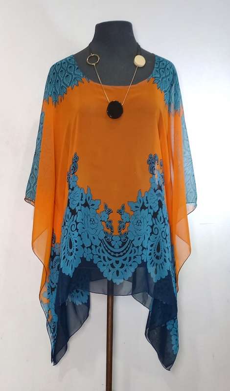 Kaftan Top by VANILLA LEE / Size: L / XL (to fit ladies size 38, 40, 42)