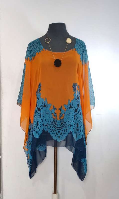 Kaftan Top by VANILLA LEE / Size: L / XL (to fit ladies size 38, 40, 42)