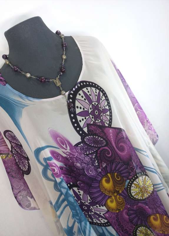Ladies dress - Kaftan Top by VANILLA LEE / Size: Large (Ladies  38, 40, 42)