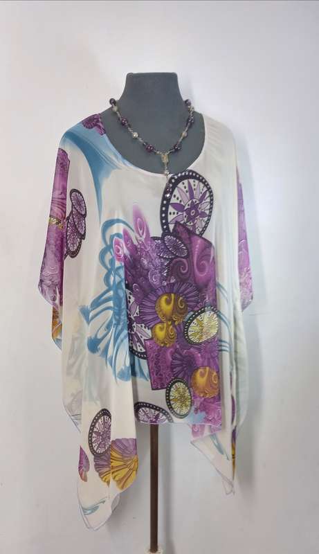 Ladies dress - Kaftan Top by VANILLA LEE / Size: Large (Ladies  38, 40, 42)