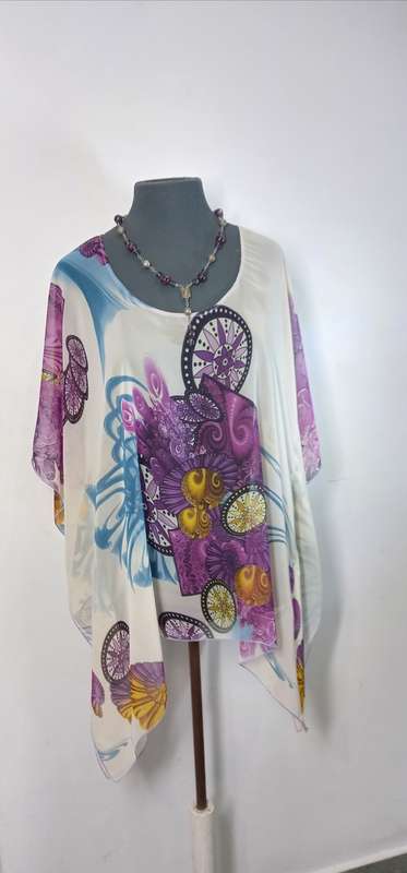 Ladies dress - Kaftan Top by VANILLA LEE / Size: Large (Ladies  38, 40, 42)
