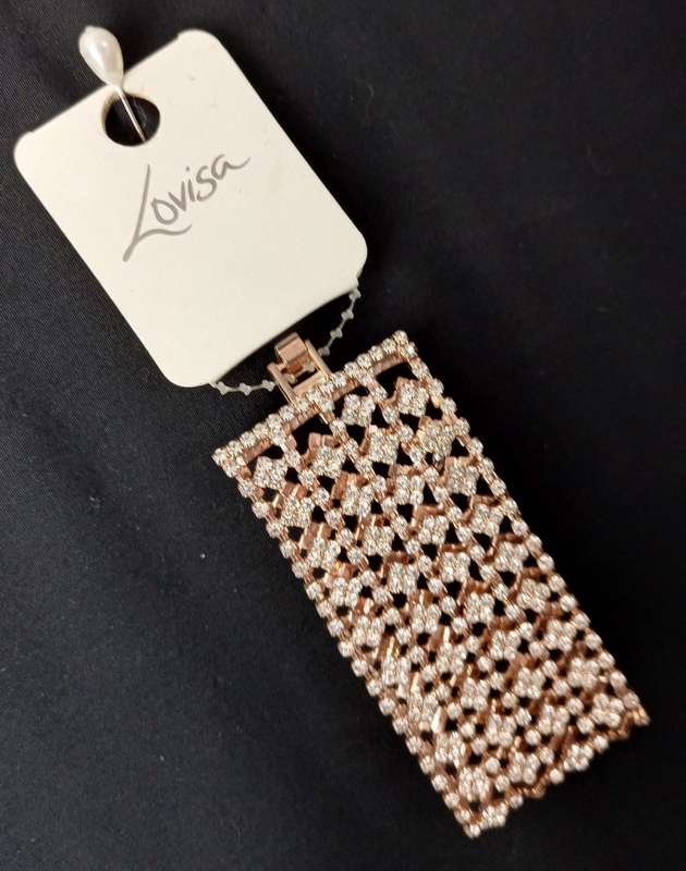 Ladies Jewelry - LOVISA crystal bracelet gold tone
