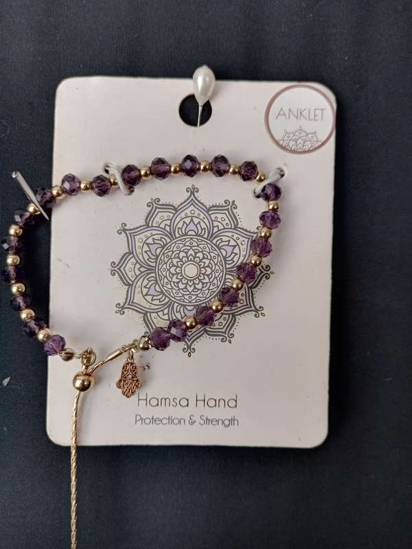 Ladies Jewelry - LOVISA Precious stone Amethyst Ankle bracelet
