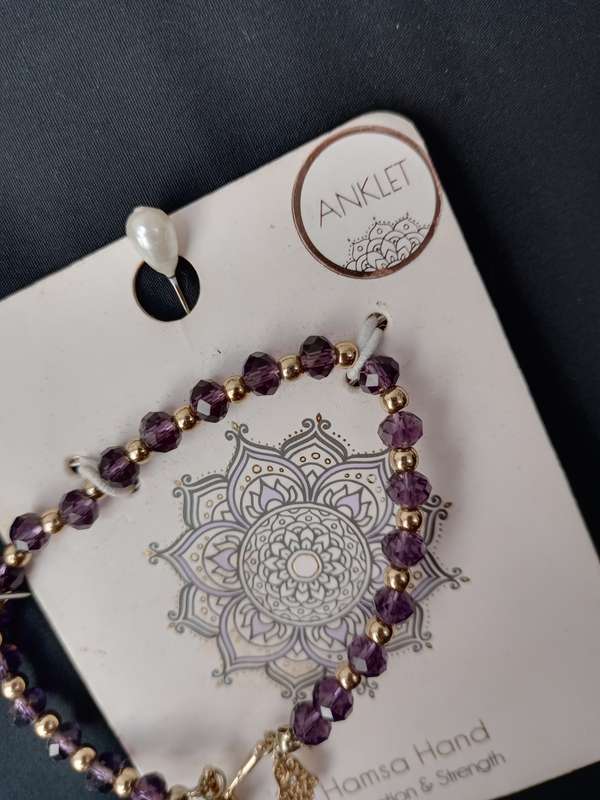 Ladies Jewelry - LOVISA Precious stone Amethyst Ankle bracelet