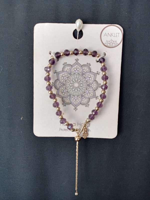 Ladies Jewelry - LOVISA Precious stone Amethyst Ankle bracelet