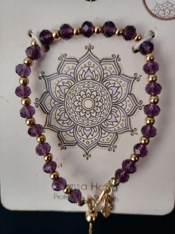 Ladies Jewelry - LOVISA Precious stone Amethyst Ankle bracelet