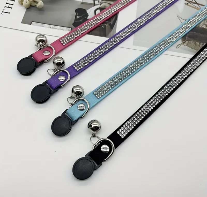 Cat Collar - diamante encrusted bling collars - various colours
