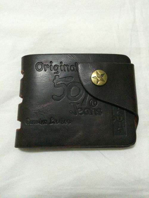 LEVIS MENS TRENDY LEATHER WALLET - RICH CHOCOLATE BROWN