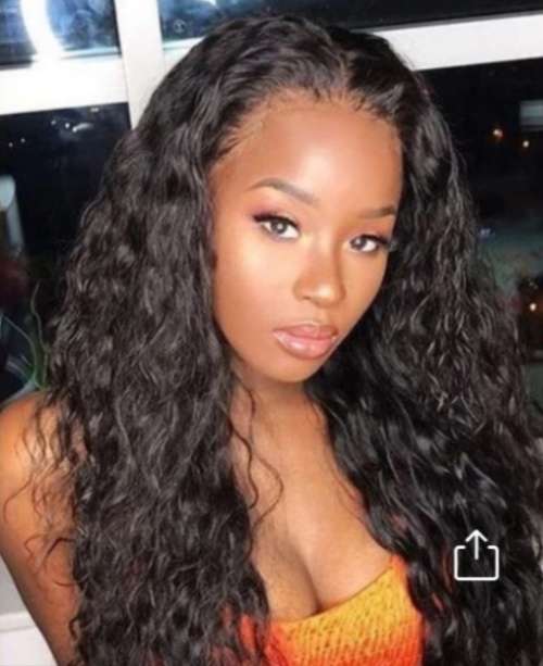 Wig - Human Hair Investment Wig / 200% Extra Thick / Glue Free Deep Rolled / BROWN 24 inch length