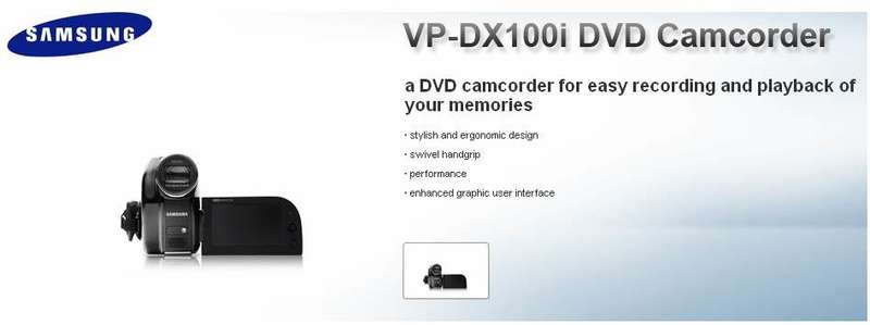 DVD Video camcorder camera 34x optical zoom samsung