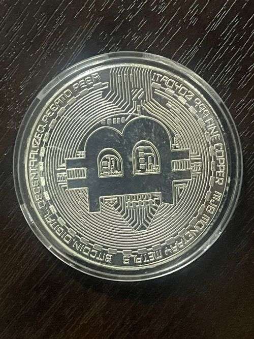 BITCOIN - 1 Troy OZ 999 Fine Copper MJB Monetary Metals BITCOIN Token Decentralized -Peer to Peer