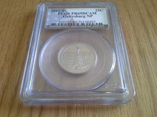 2011 PF69 GETTYSBURG SILVER QUARTER DOLLAR