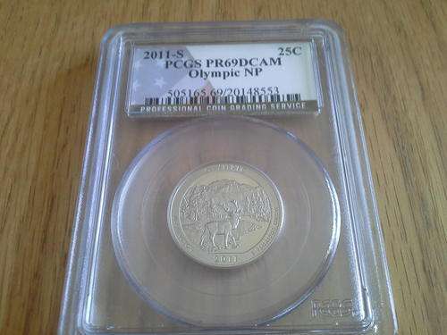 2011 PF69 OLMPIC SILVER USA QUARTER DOLLAR