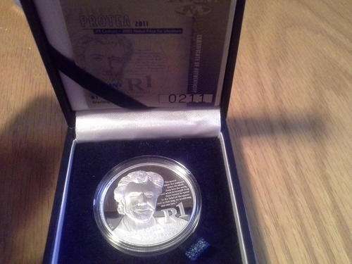 2011 JM COETZEE SILVER R1 NUMBER 211 WITH CERTIFICATE OF AUTHENTICITY