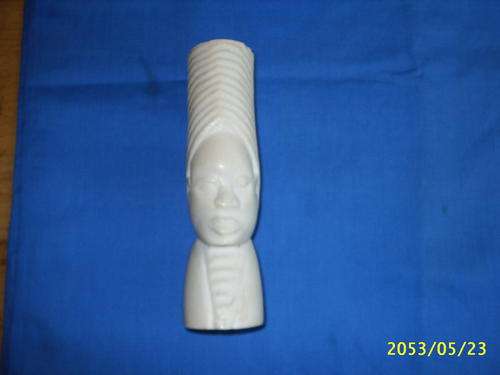IVORY CARVING-ELEPHANT TUSK-AFRICAN WOMANS HEAD-520g-BEAUTIFUL CONDITION
