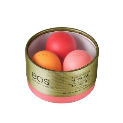 EOS Limited Edition Lip Balm 3-Pack Inspired by Rachel Roy (Orange, Strawberry - Kiwi, Grapefruit)