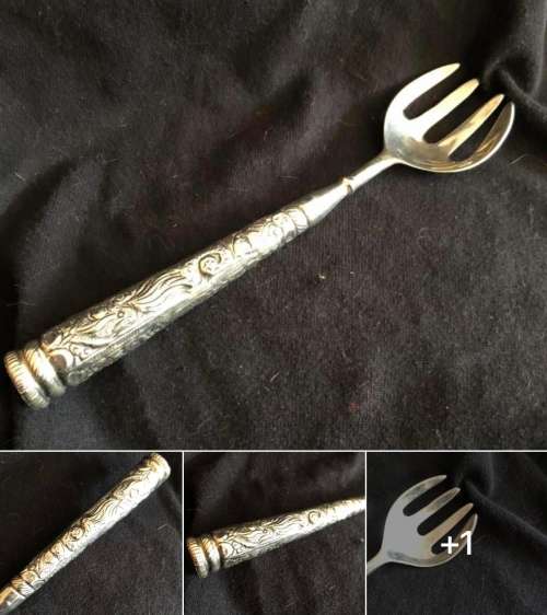 Serving fork silver plated(CUT1335)