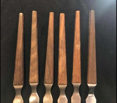 Cake forks wooden retro(X)