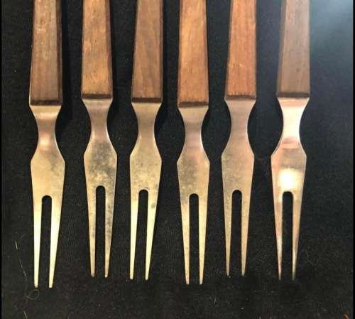 Cake forks wooden retro(X)