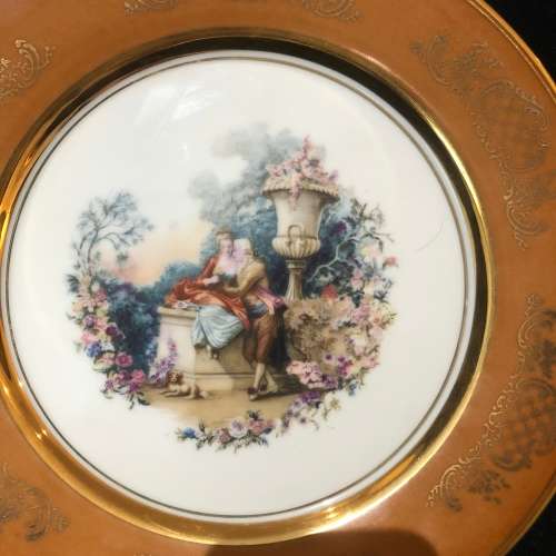 plate display romantic scene