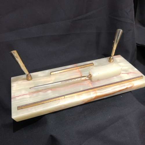 Desk organizer marble
