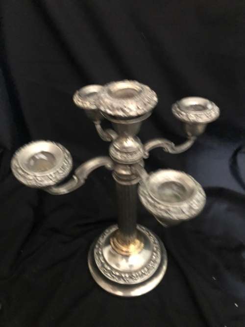 Candle holder silver plated
