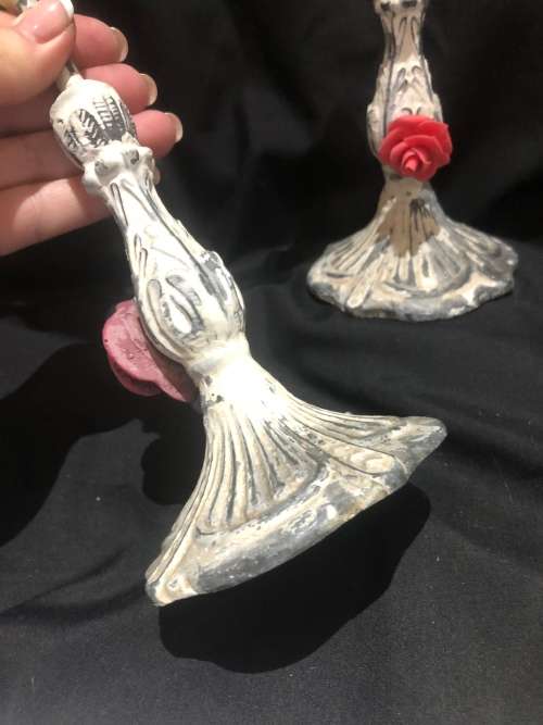 Candle holders set shabby chic