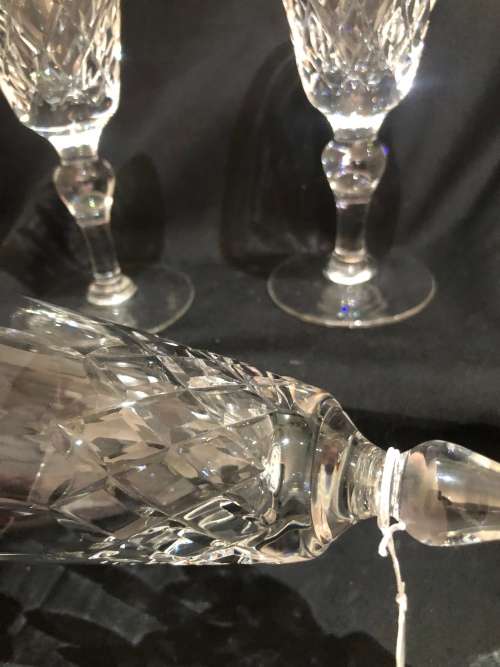Glasses Stuart Crystal champagne flutes each
