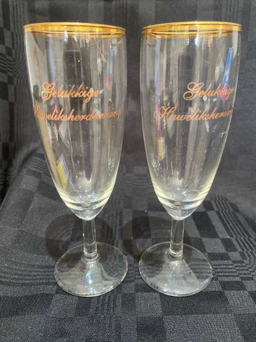 Glasses champagne Gelukkige Herdenking