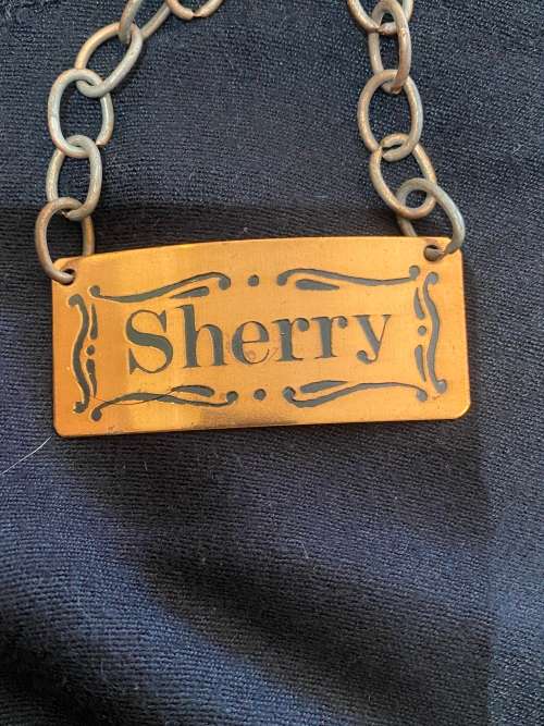 Decanter lable copper