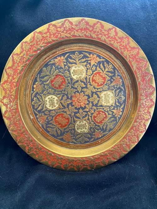 Brass plate enamelled small