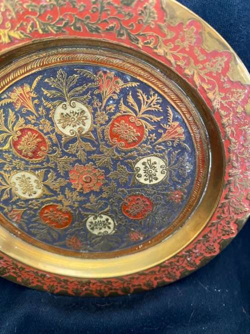 Brass plate enamelled small