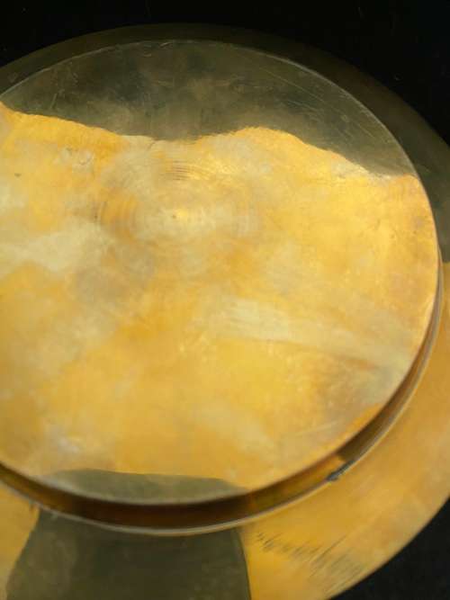Brass plate enamelled small