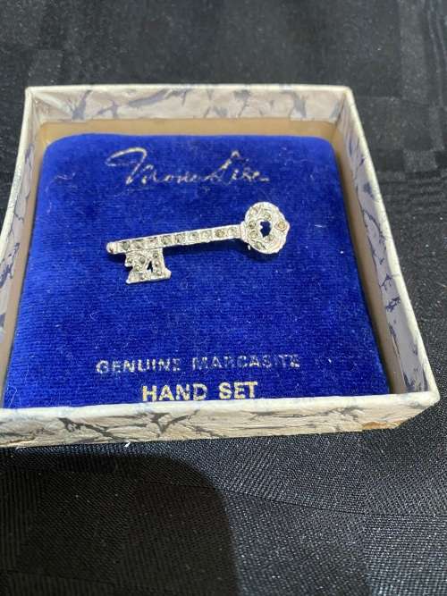 Brooch marcasite 21st birthday