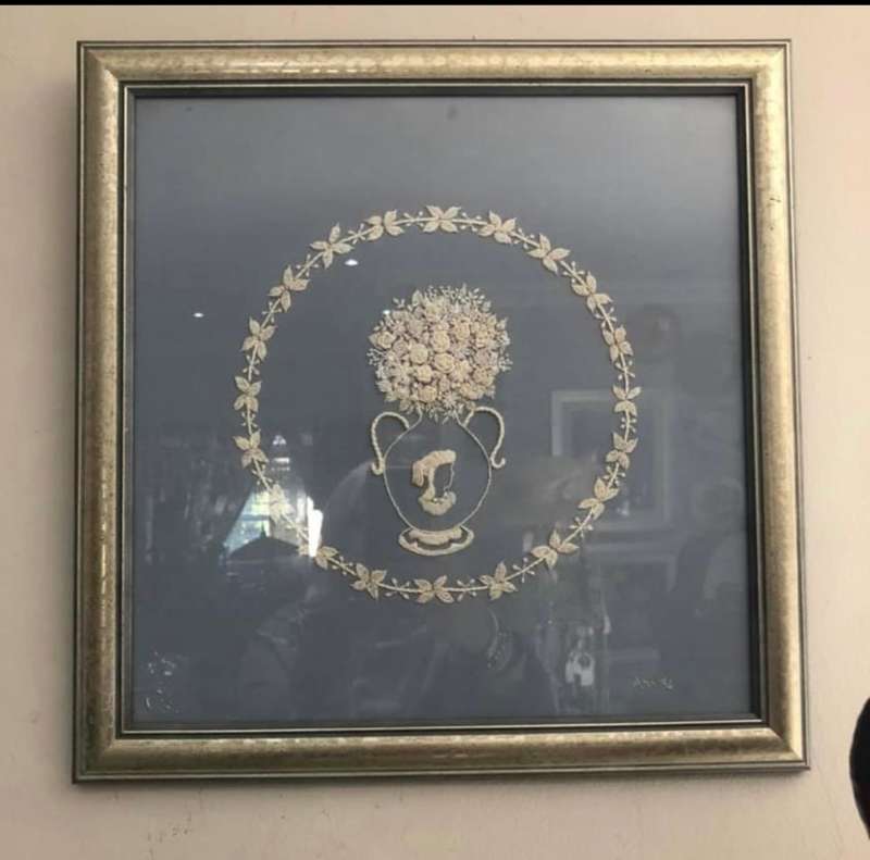 Framed embroidery/wall hanging