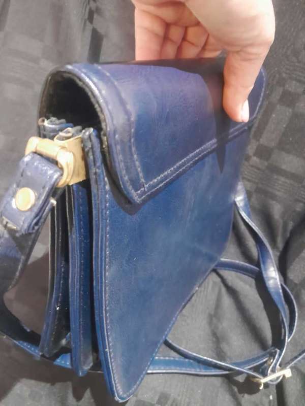 Handbag navy blue vintage