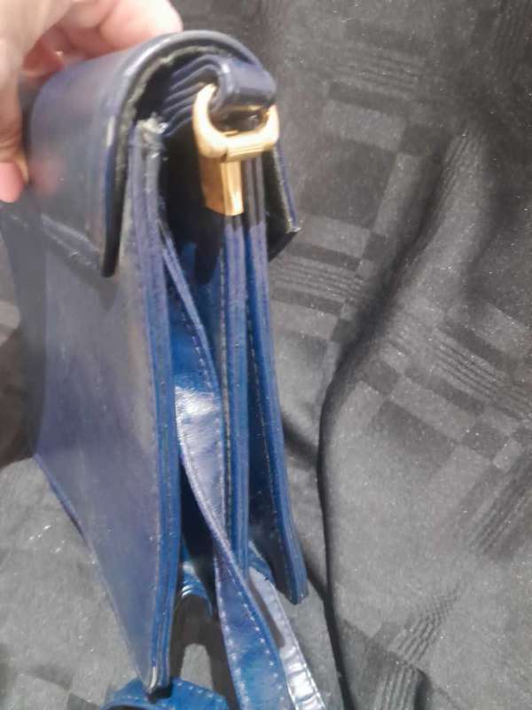 Handbag navy blue vintage