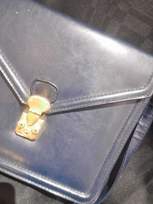 Handbag navy blue vintage