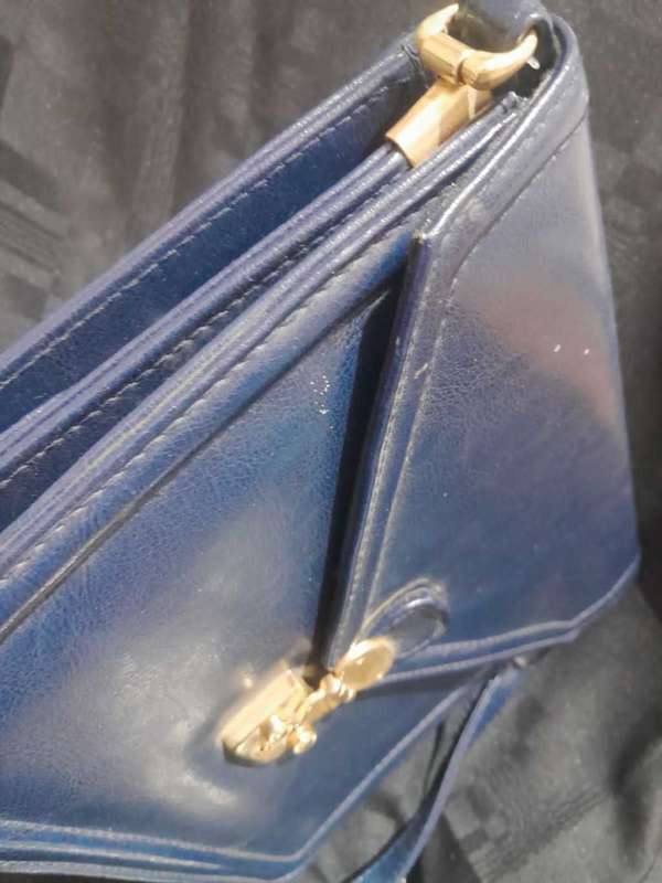 Handbag navy blue vintage