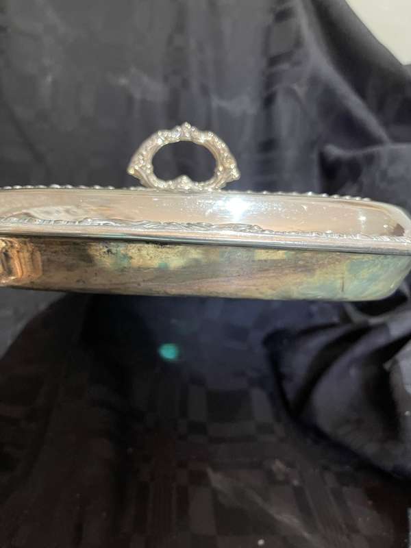 Serving dish roast/vegetables silver plated